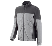 Hybrid fleece hoody jacket e.s.concrete, ladies' anthracite