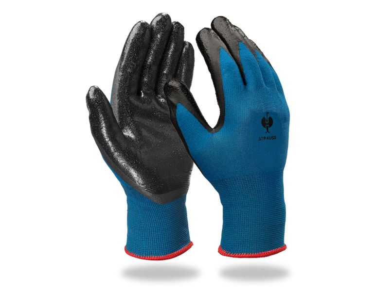 Neoprene micro gloves, back partially coated