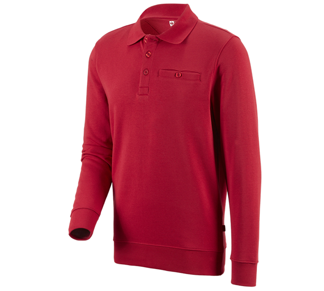 Main view, Shirts, Pullover & more, e.s. Sweatshirt poly cotton Pocket, red