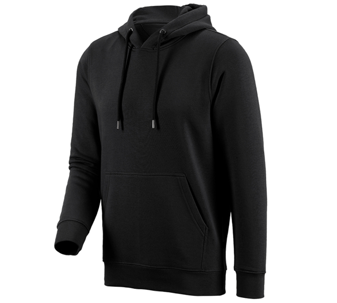 Huvudvy, Teman, e.s. Hoody-Sweatshirt poly cotton, svart