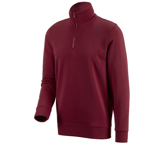 Huvudvy, Överdelar, e.s. ZIP-Sweatshirt poly cotton, bordeaux