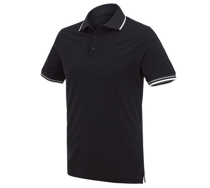 Main view, Polo-Shirts, e.s. Polo shirt cotton Deluxe Colour, black/silver