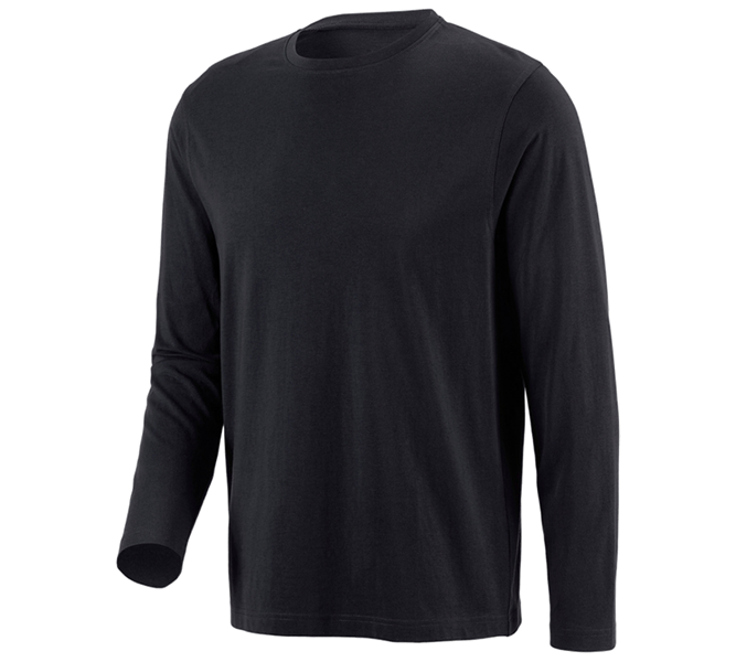 Main view, Shirts, Pullover & more, e.s. Long sleeve cotton, black