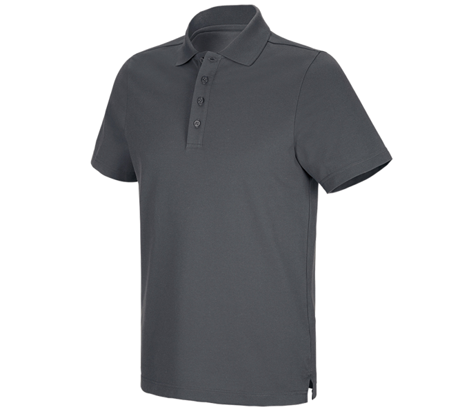 Main view, Polo-Shirts, e.s. Functional polo shirt poly cotton, anthracite