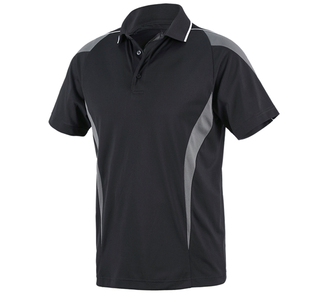 Main view, Clothing, e.s. Functional polo-shirt poly Silverfresh, graphite/cement