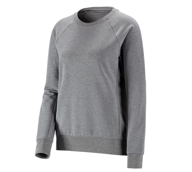 Huvudvy, Basics, e.s. Sweatshirt cotton stretch, dam, gråmelerad