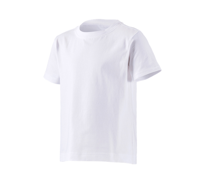 Main view, Basics, e.s. T-Shirt cotton stretch, children's, white