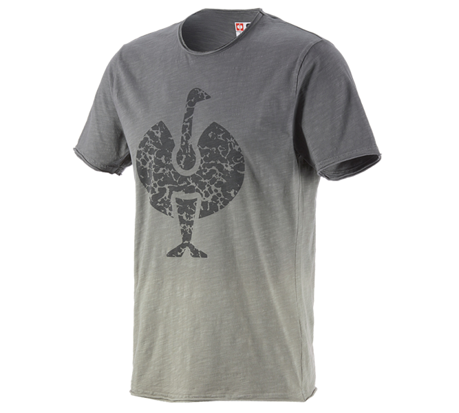 Huvudvy, Herrar, e.s. T-Shirt workwear ostrich, granit vintage