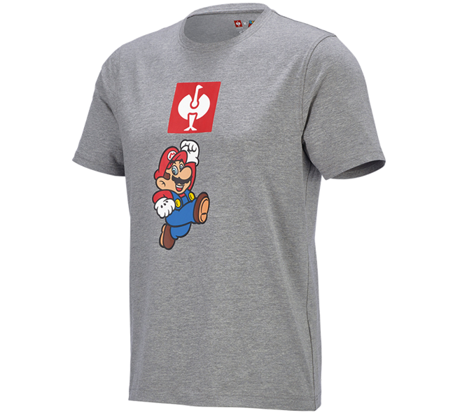 Main view, Collaborations, Super Mario T-Shirt, men's, grey melange