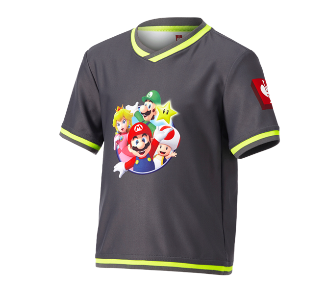 Main view, Shirts, Pullover & more, Super Mario functional T-shirt, children’s, anthracite