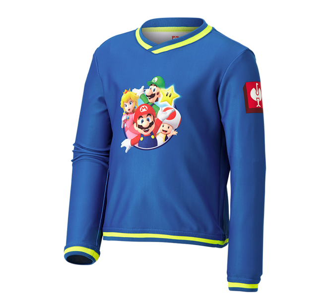 Main view, Clothing, Super Mario functional Longsleeve, children’s, gentianblue