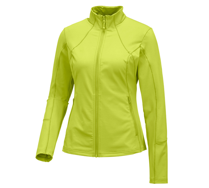 Main view, Topics, e.s. Functional sweat jacket solid, ladies', maygreen