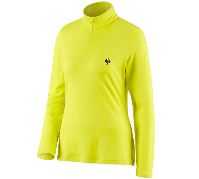 Main view, Pullover | Troyer, Troyer Merino e.s.trail, ladies', acid yellow/black