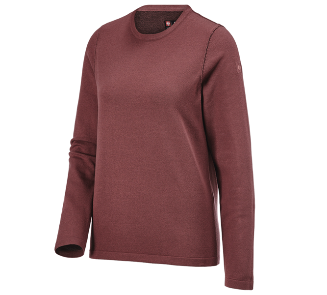 Main view, New Products, Knitted pullover e.s.iconic, ladies', oxidred