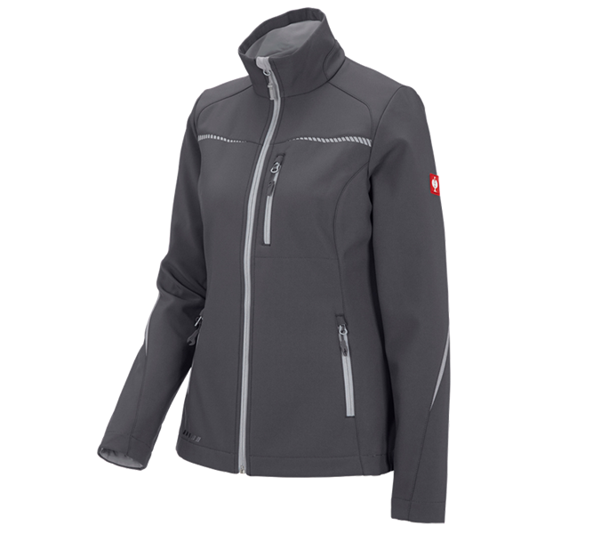 Main view, Overview of the e.s. collections, Softshell jacket e.s.motion 2020, ladies', anthracite/platinum