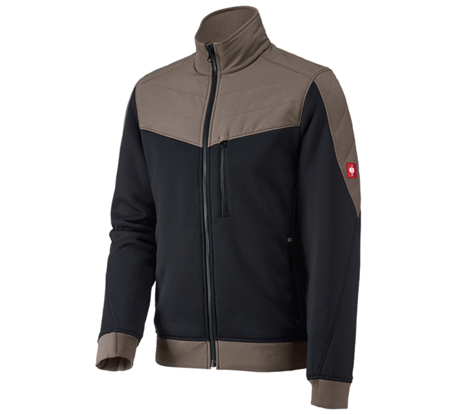 Main view, Fleece Jackets | Knitted Jackets, Jacket thermaflor e.s.dynashield, black/stone