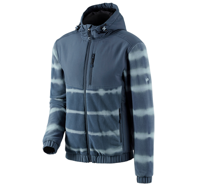 Hybrid fleece hoody jacket tie-dye e.s.motion ten