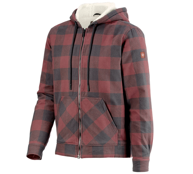Check-hooded jacket e.s.iconic