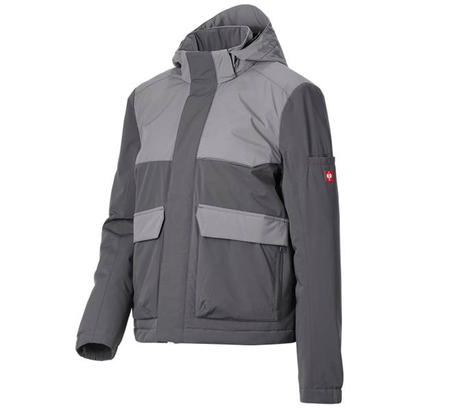 Main view, New Products, Winter jacket e.s.trail pure, ladies', carbongrey/basaltgrey