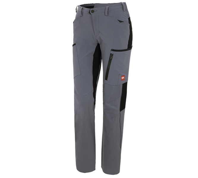 Main view, e.s.vision, Cargo trousers e.s.vision stretch, ladies', grey/black