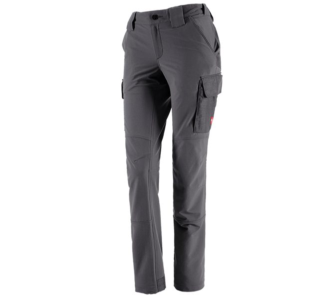 Main view, Work Trousers, Funct. cargo trousers e.s.dynashield solid, ladies, anthracite