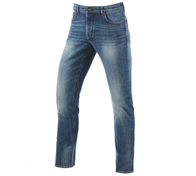 Main view, e.s.denim workwear, e.s. 5-pocket stretch jeans, slim, mediumwashed