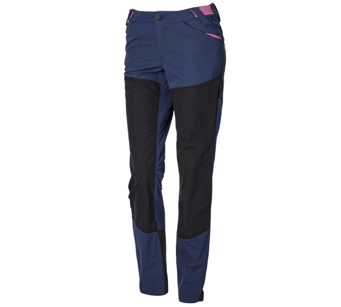 Main view, New Products, Hybrid functional trousers e.s.trail, ladies', deepblue/tarapink