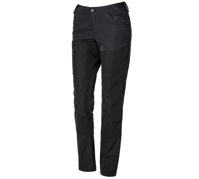 Main view, e.s.trail, Hybrid functional trousers e.s.trail, ladies', black