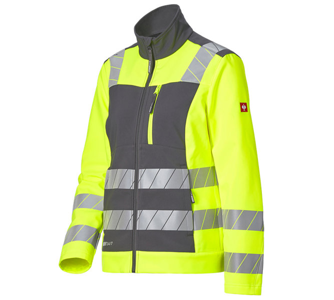 High-vis softshell jacket e.s.motion 24/7, ladies'