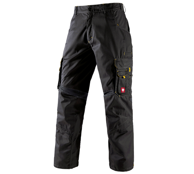 Main view, Work Trousers, Trousers e.s.akzent, black/yellow