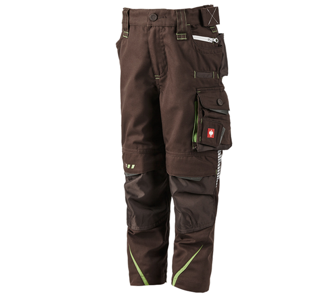 Main view, Cold, Winter trousers e.s.motion 2020, children's, chestnut/seagreen