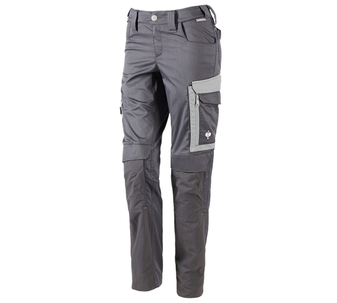 Main view, e.s.concrete, Trousers e.s.concrete light, ladies', anthracite/pearlgrey