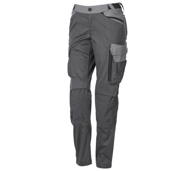 Main view, New Products, Trousers e.s.trail pure, ladies', carbongrey/basaltgrey