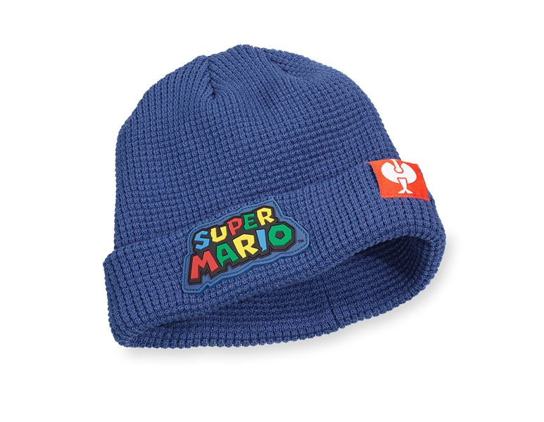 Main view, Kids, Super Mario Knitted Cap, children's, alkaliblue