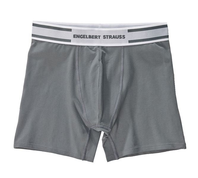 Main view, Shorts | Boxer, e.s. Cotton stretch long-leg pants, cement/white