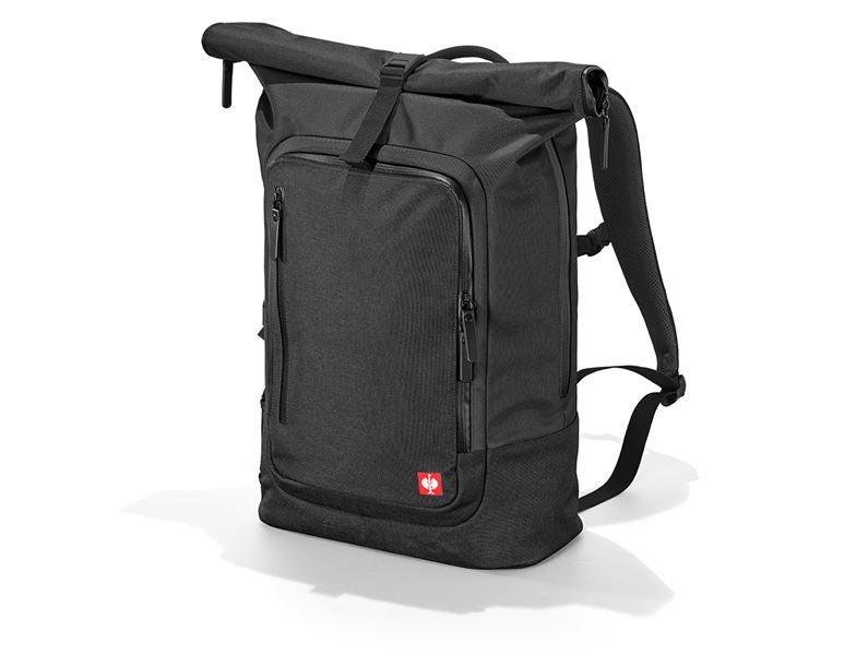 Huvudvy, Accessoarer, Rolltop-ryggsäck e.s.work&travel, svart