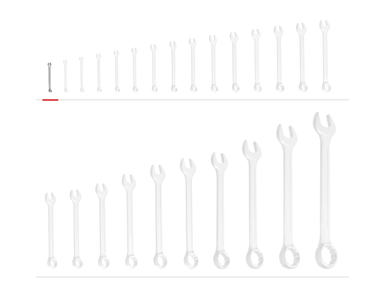 Main view, Combination wrench, e.s. Combination wrenches sold singly