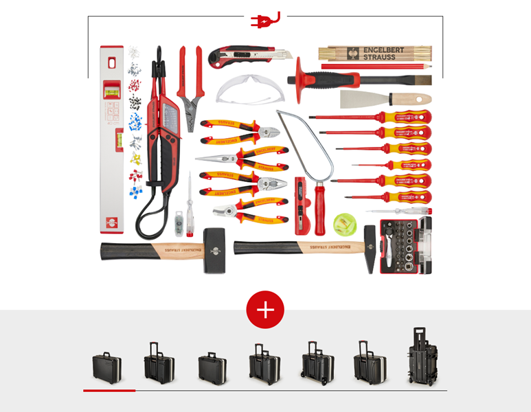 Verktyg-set Elektro inklusive verktygslåda