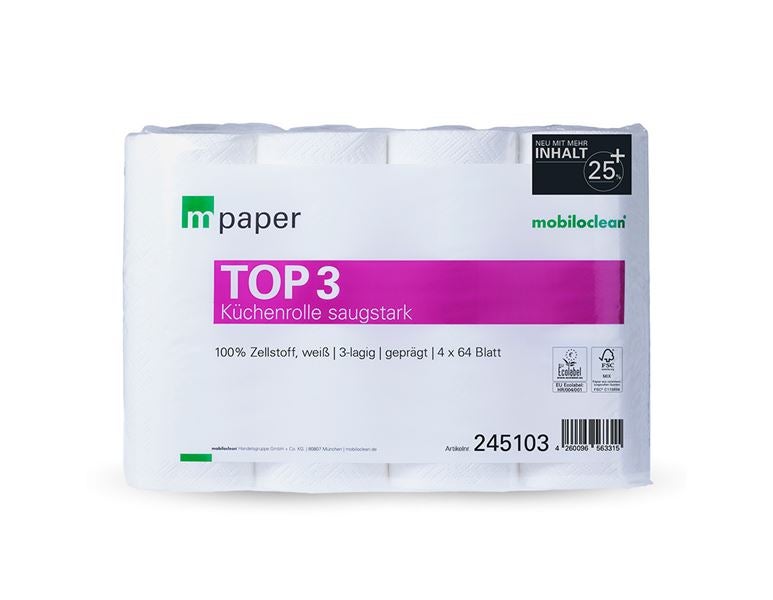 Main view, Paper cloths, Kitchen rolls, 3-ply