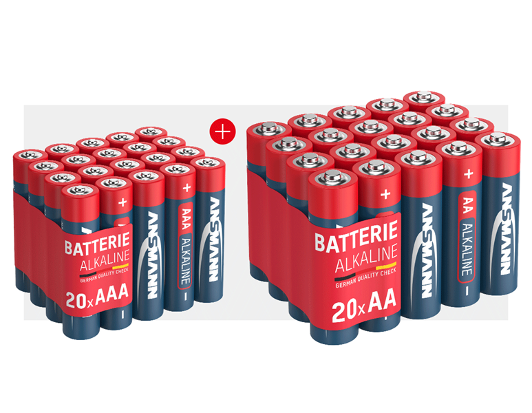 Huvudvy, Batterier | Batteri, Ansmann batterier 40st kombipack