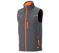 Huvudvy, Softshell­väst e.s.​motion 2020, antracit/varselorange