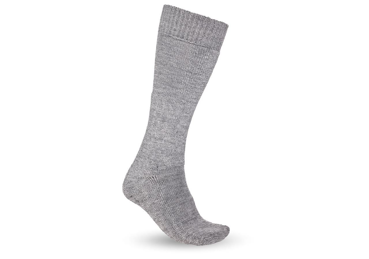 Socks: e.s. long Work Socks Nature x-warm/x-high + grey
