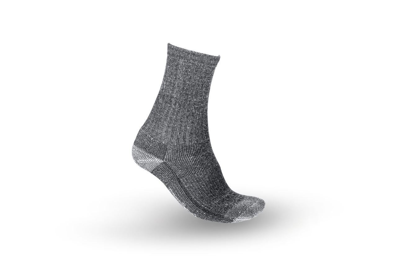 Cold: e.s. Merino socks Nature warm/high + titanium melange