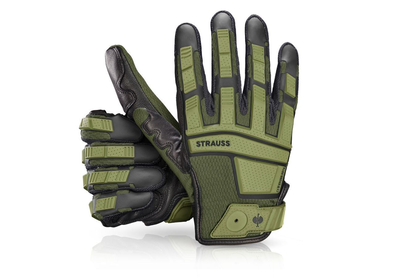 Hybrid: e.s. Assembly gloves Protect + olive/black