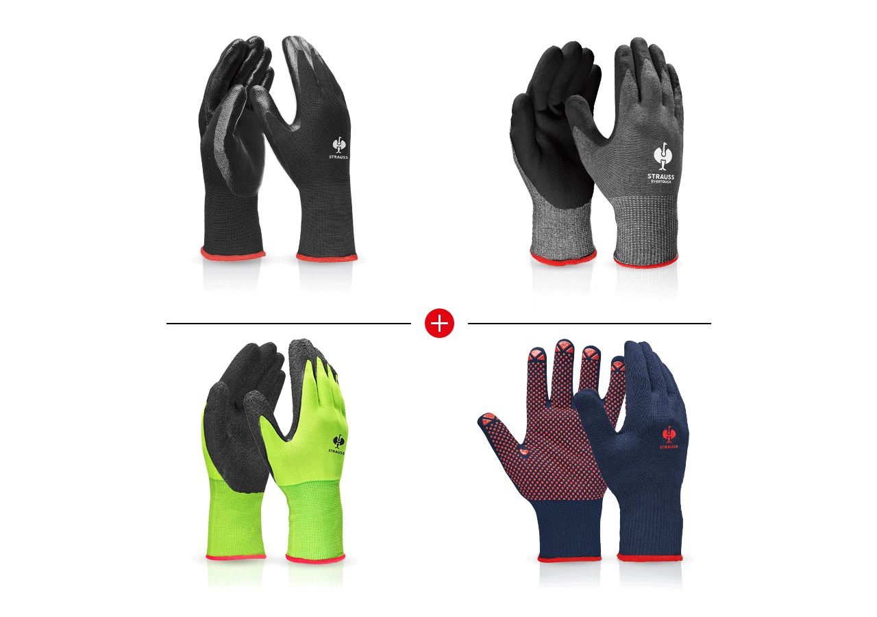 Set | Tillbehör: TEST-SET: Handskar med medelhögt mekaniskt skydd