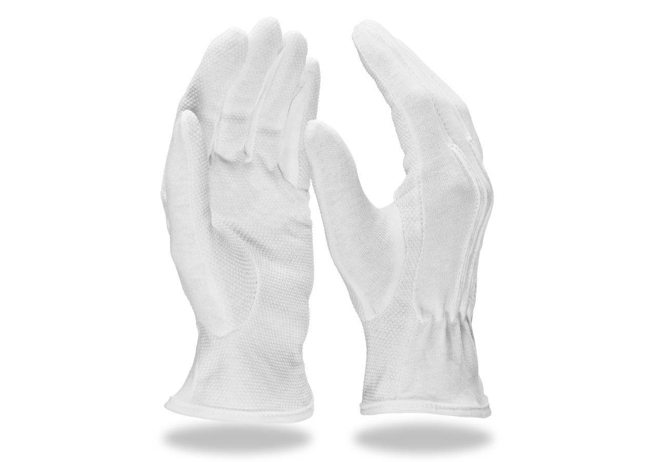 Coated: PVC cotton gloves Grip,pack of 12 + white