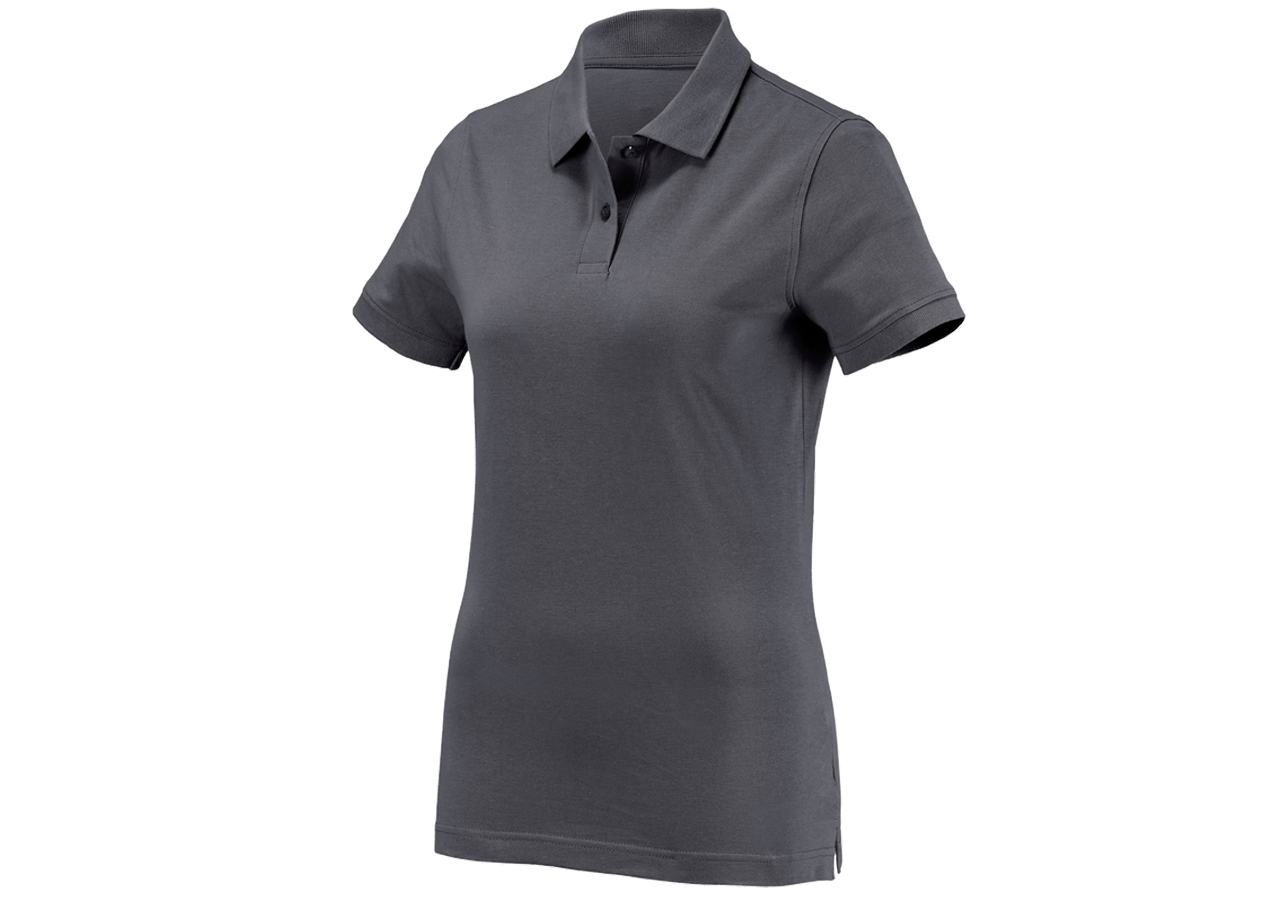 Shirts, Pullover & more: Polo shirt cotton, ladies' + anthracite