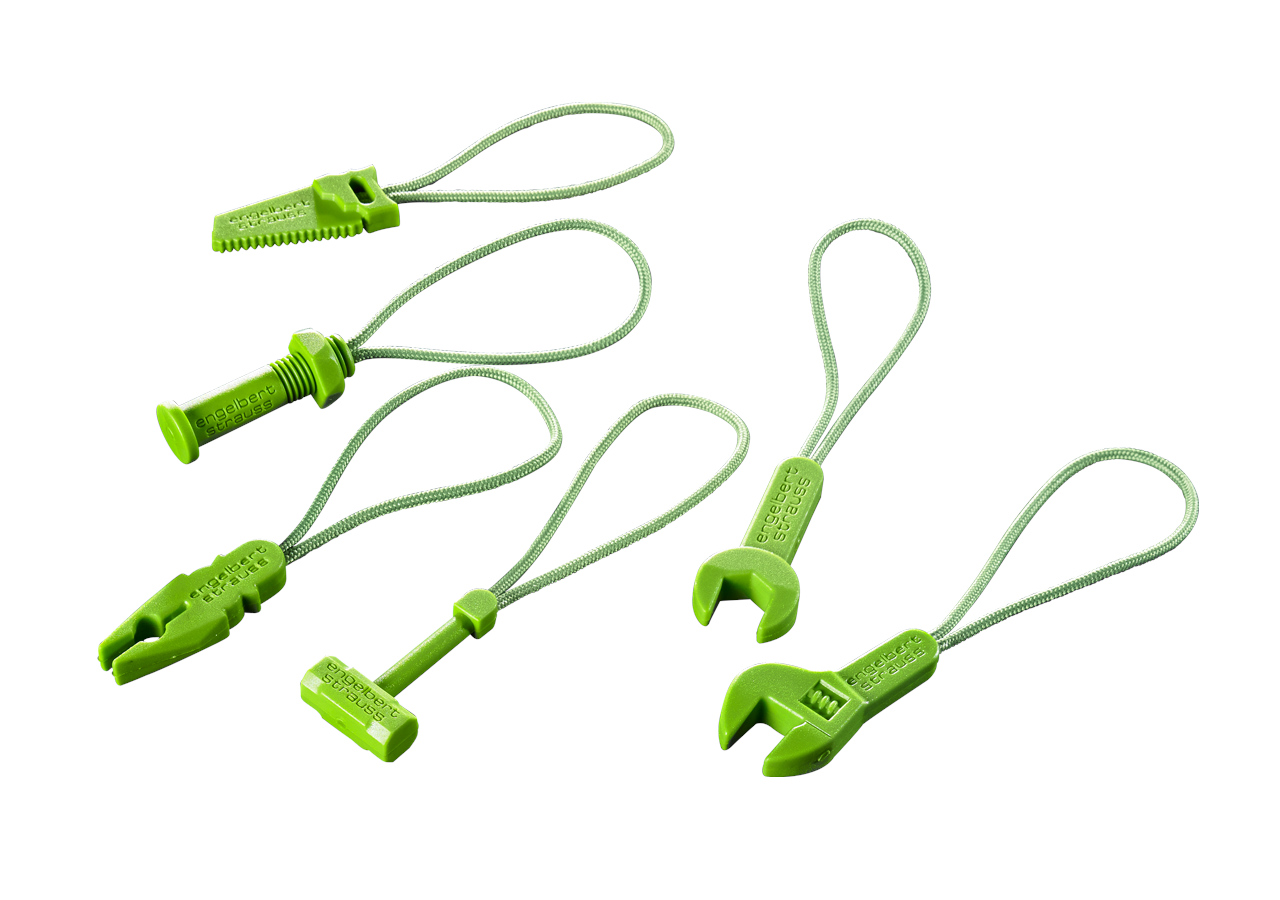 Accessoarer: Sats med blixtlåskläppar e.s.motion 2020 + sjögrön