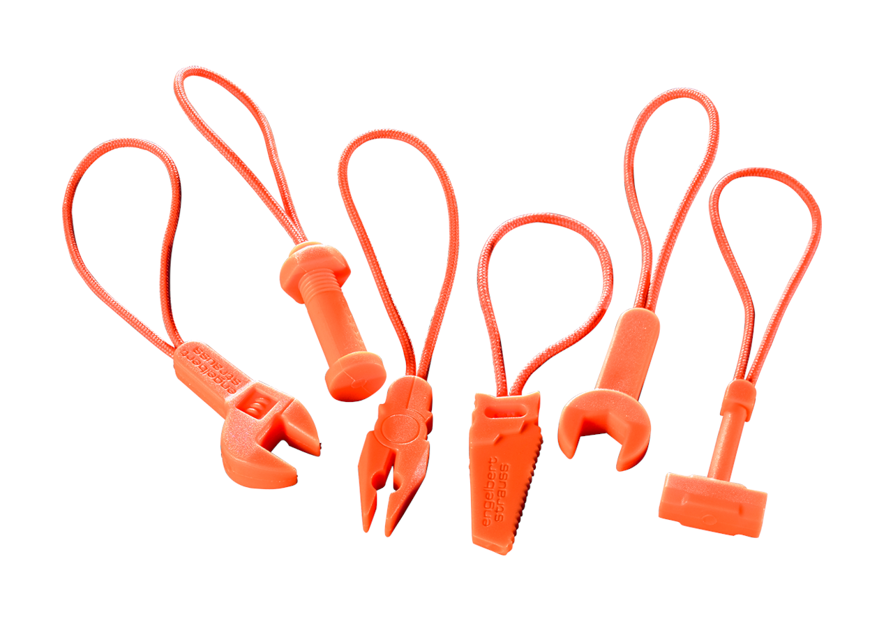 Accessories: Zip puller set e.s.motion 2020 + high-vis orange