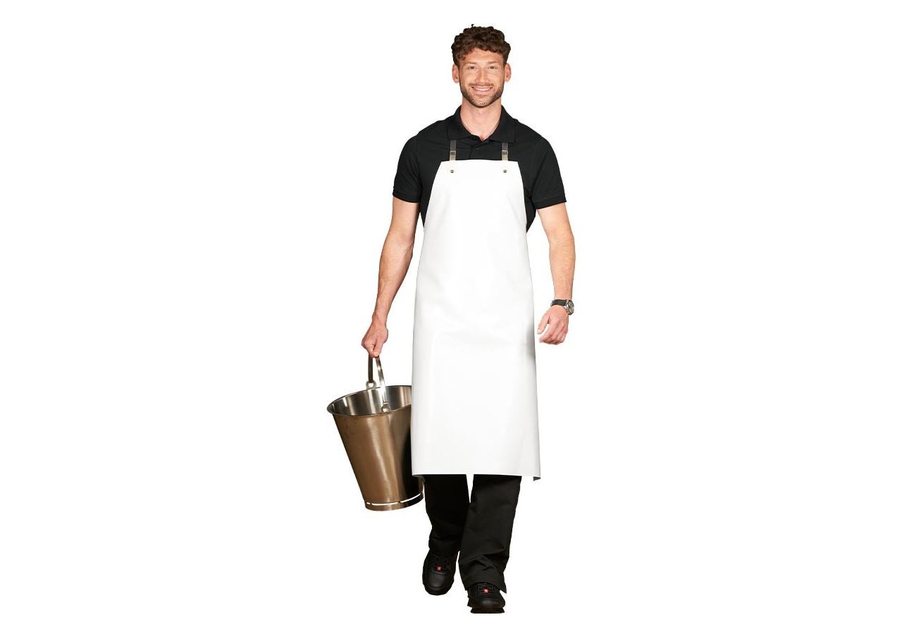 Aprons: Rubber Grease Apron + white